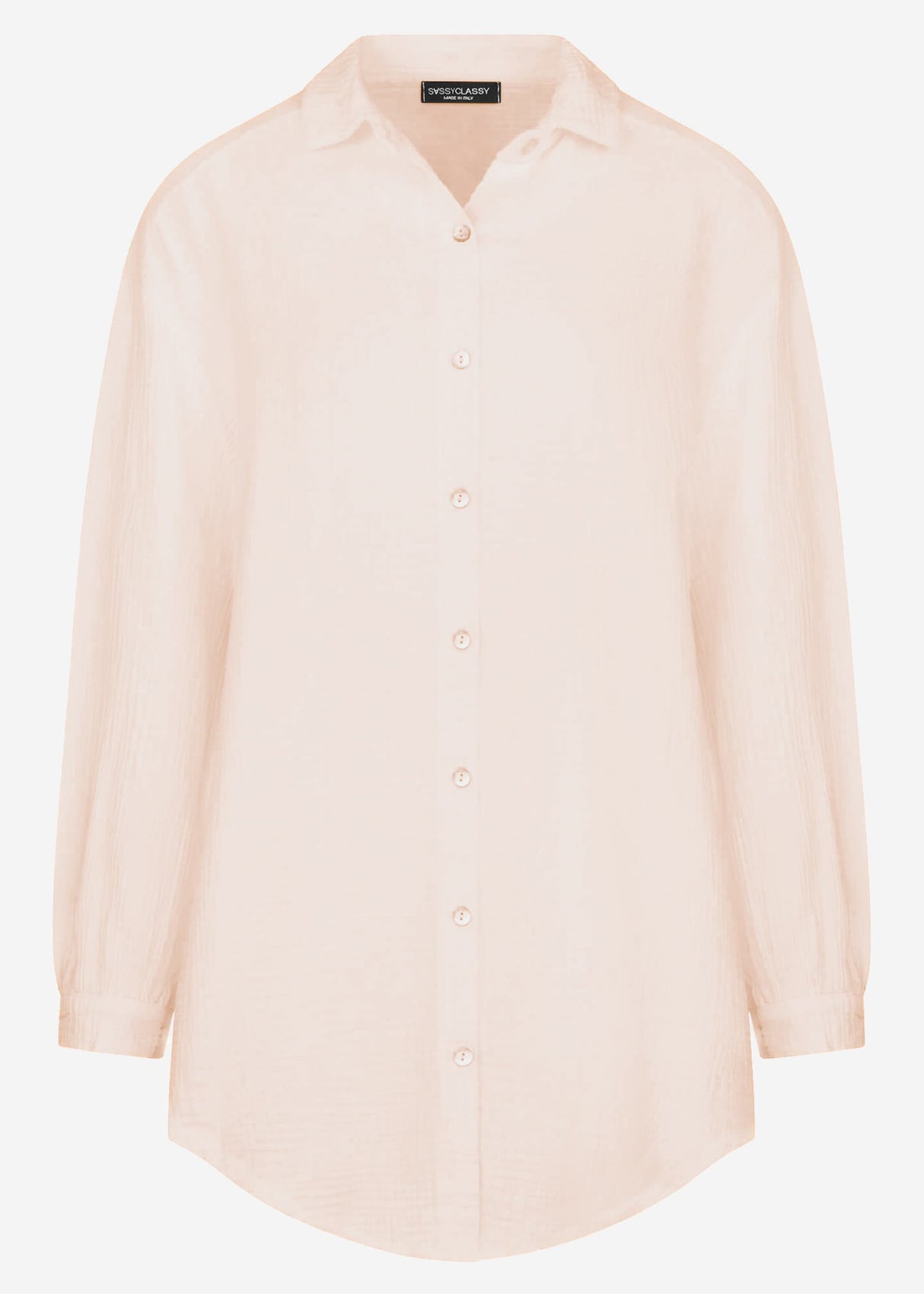 Muslin blouse oversize, light beige