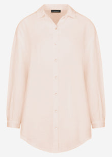 Musselin Bluse oversize - hellbeige