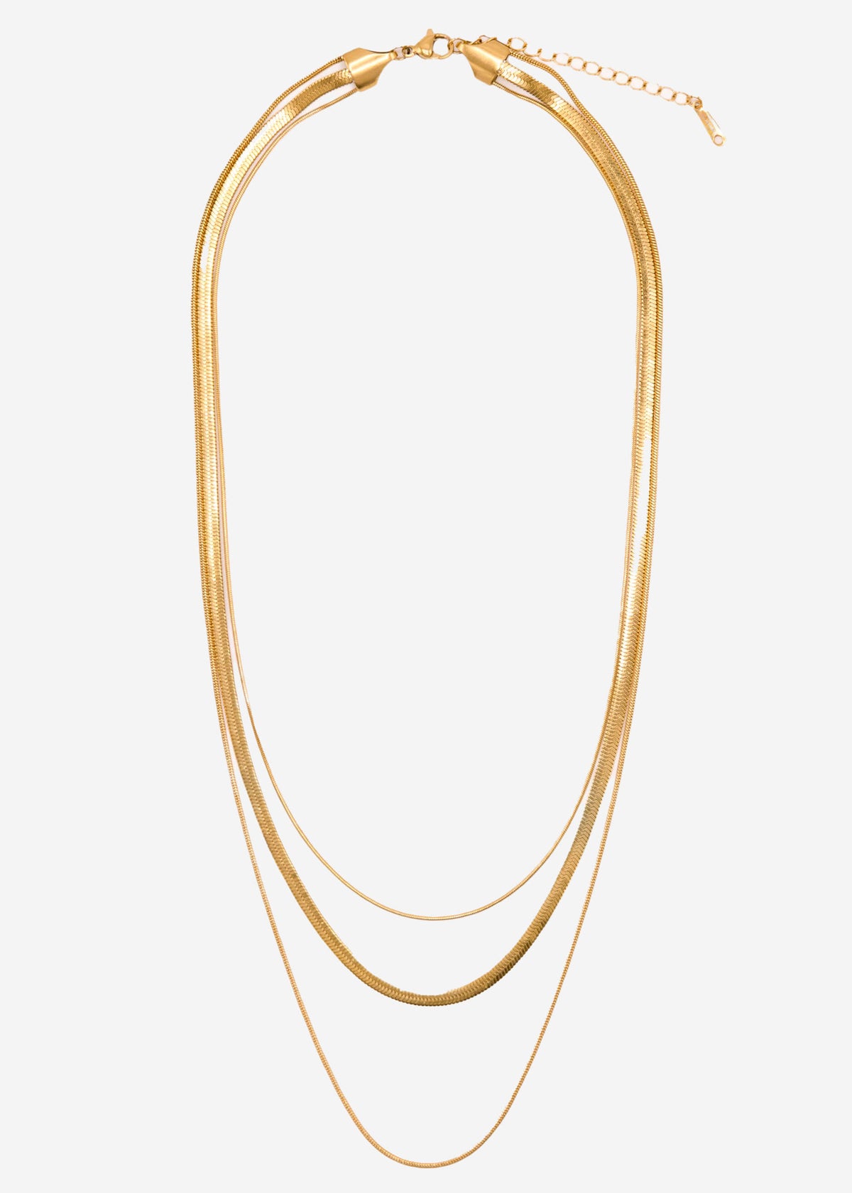 Halskette im Layering Design - gold - One Size