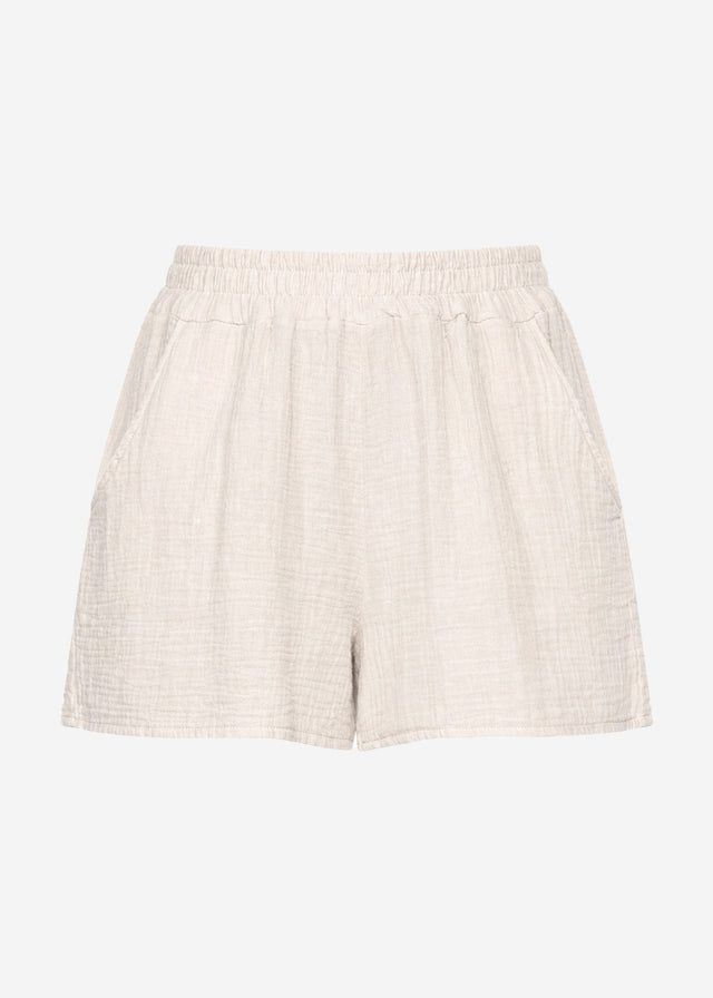 Musselin Shorts - hellbeige