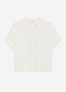 Musselin Bluse mit angeschnittenem kurzen Arm - hellbeige