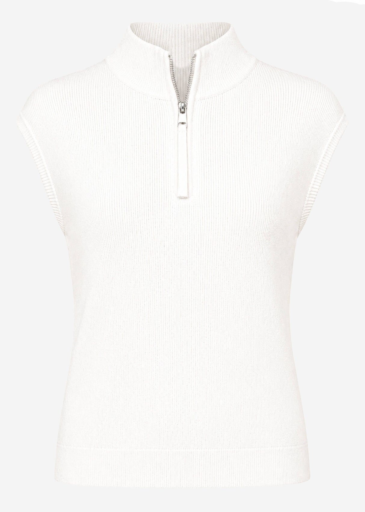 Top mit Reißverschluss - offwhite