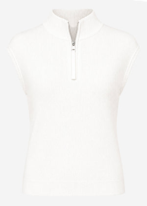 Top mit Reißverschluss - offwhite