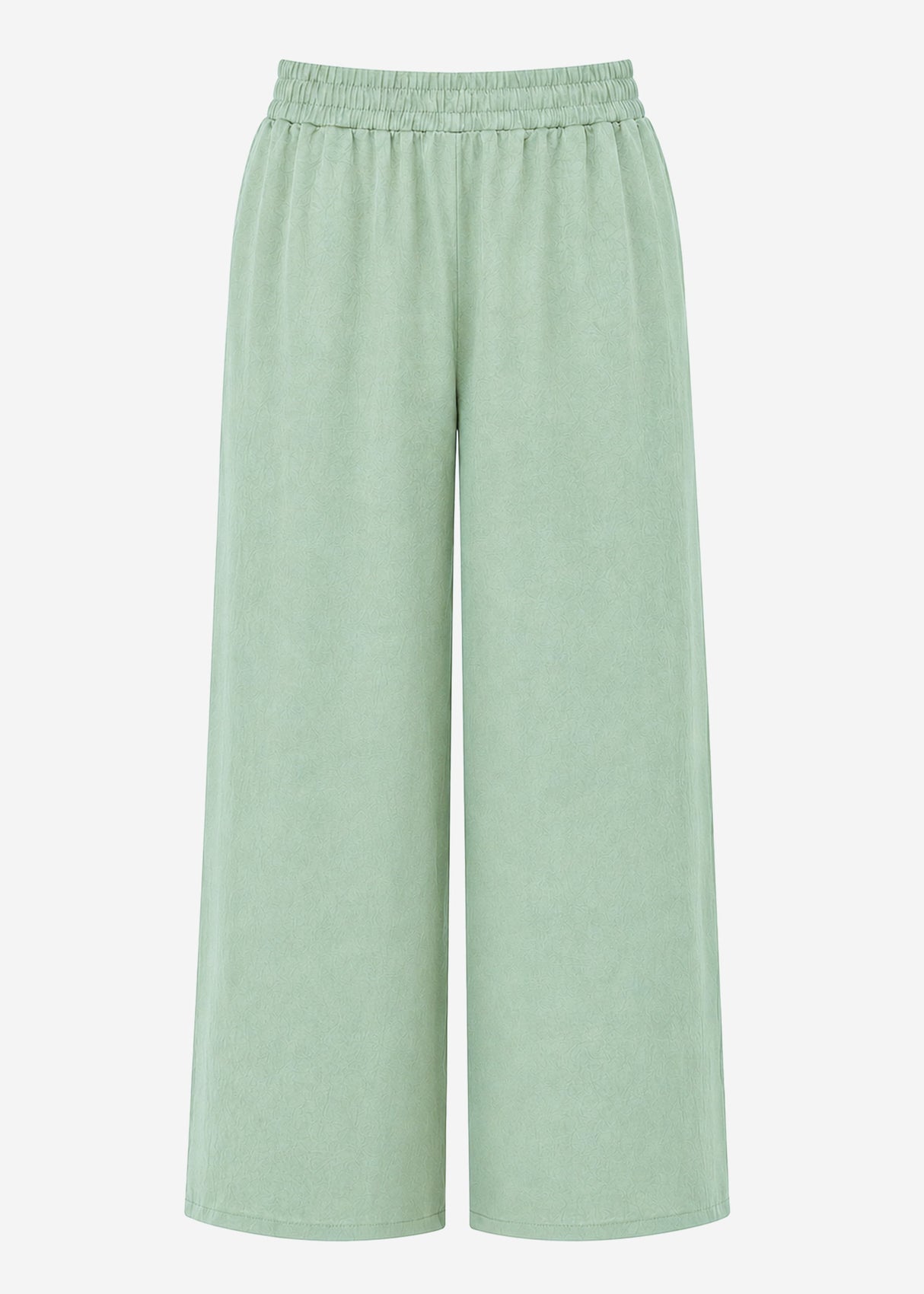 Satin pants with wide leg - pistachio green