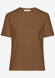 Rundhals T-Shirt - braun