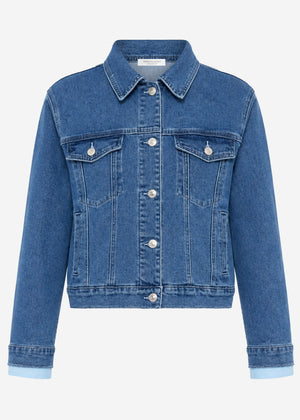 Lockere Jeansjacke - blau