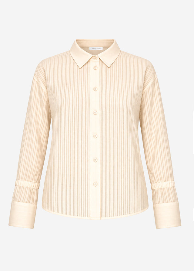 Bluse mit Ärmeldetails - buttergelb