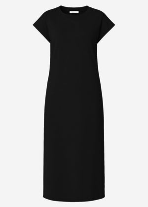 Midikleid aus French Terry - schwarz