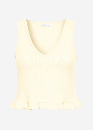 Top with ruffles - butter yellow