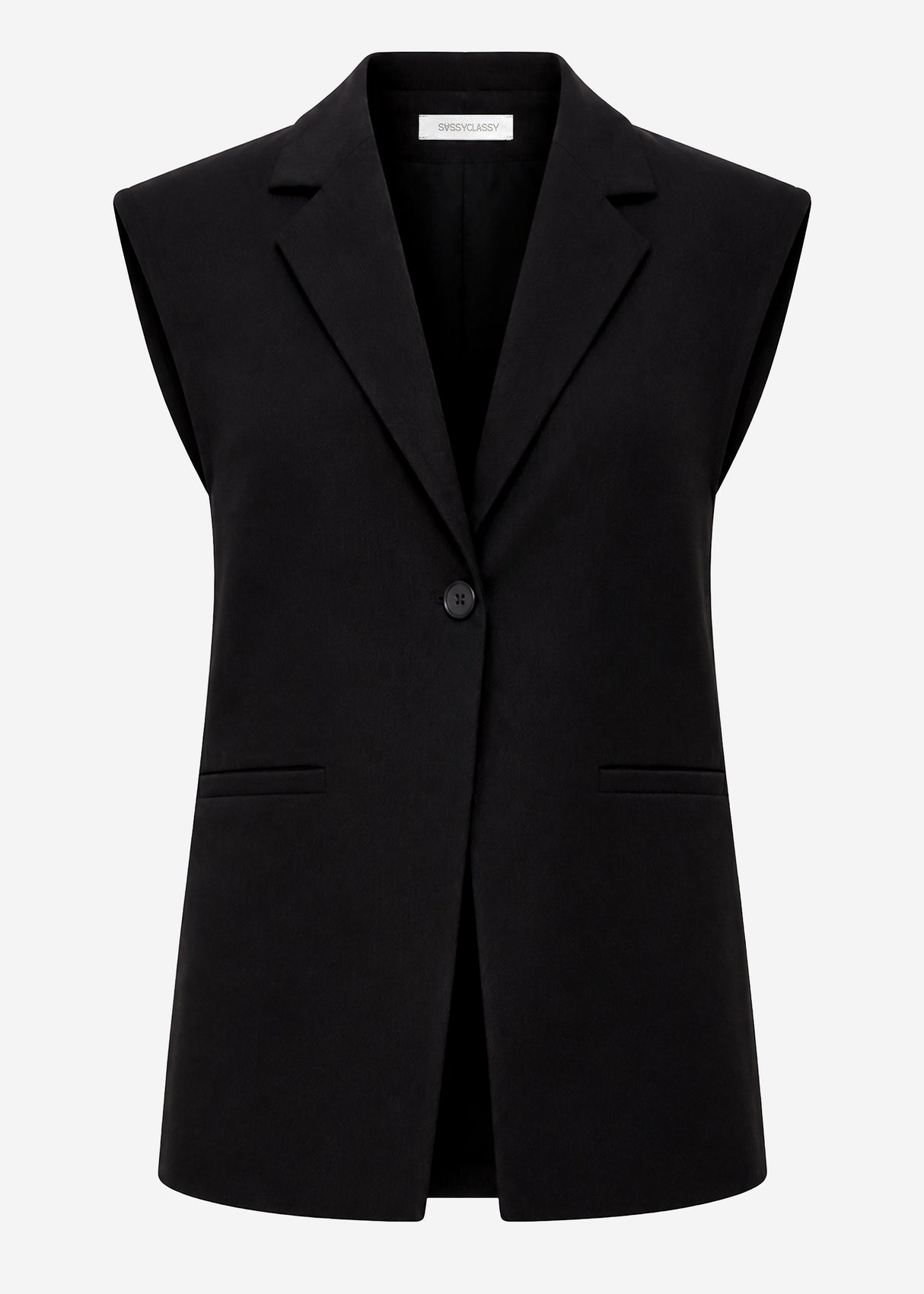 Oversize Weste - schwarz