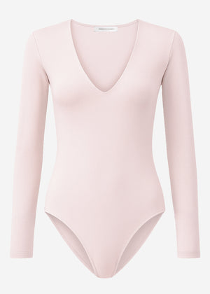 Long arm body with a V -neck - pink