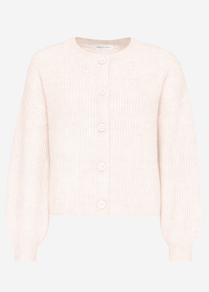 Cardigan with round neckline - Off-white