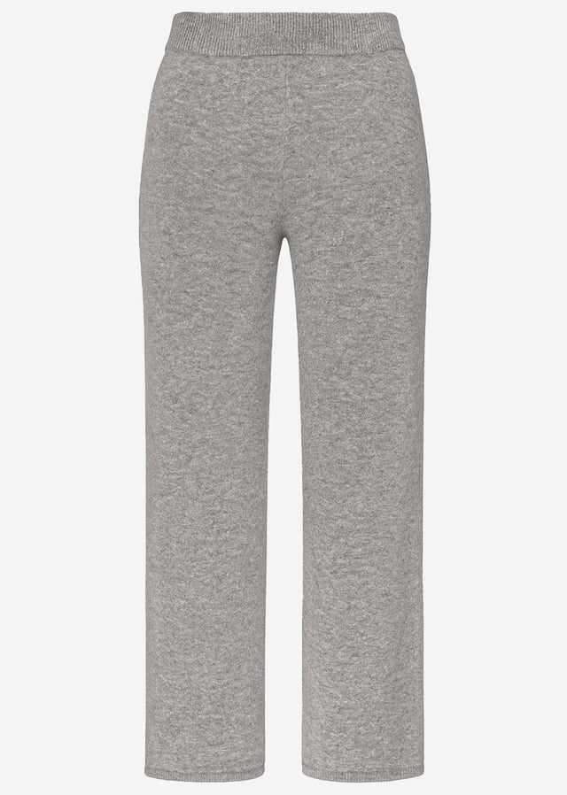 Knit trousers with cashmere - light grey