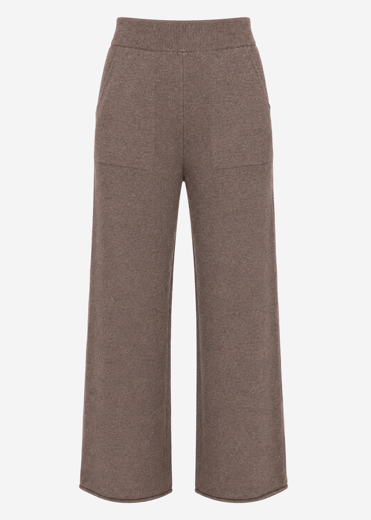 Strickhose mit Kaschmir - taupe