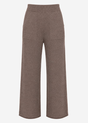 Strickhose mit Kaschmir - taupe