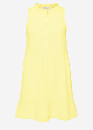 Small Musselin dress with ruffles - butter yellow