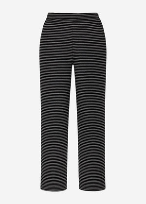 Loungewear Hose mit Streifen - schwarz