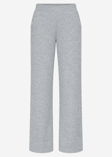 Loungewear Hose in Rippoptik - grau