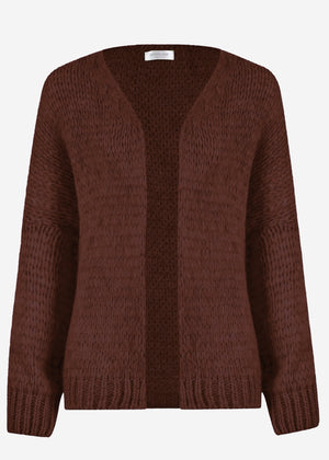 Oversize cardigan - dark brown