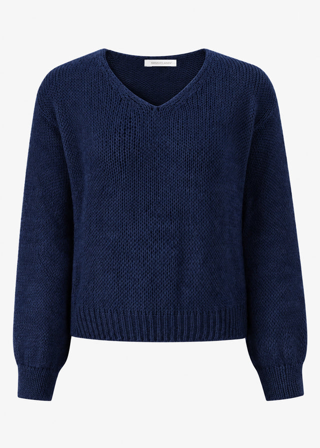V-neck jumper - dark blue