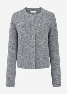 Cardigan mit Pailletten und Lurex - grau