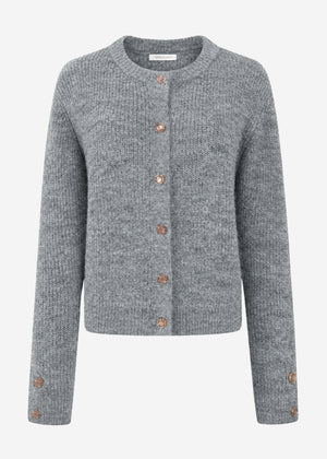 Cardigan with sequins and Lurex - grey