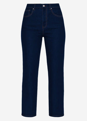 Jeans mit Elastikbund - dunkelblau
