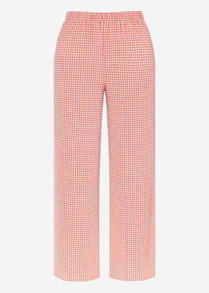 Hose mit Vichy-Print - rot
