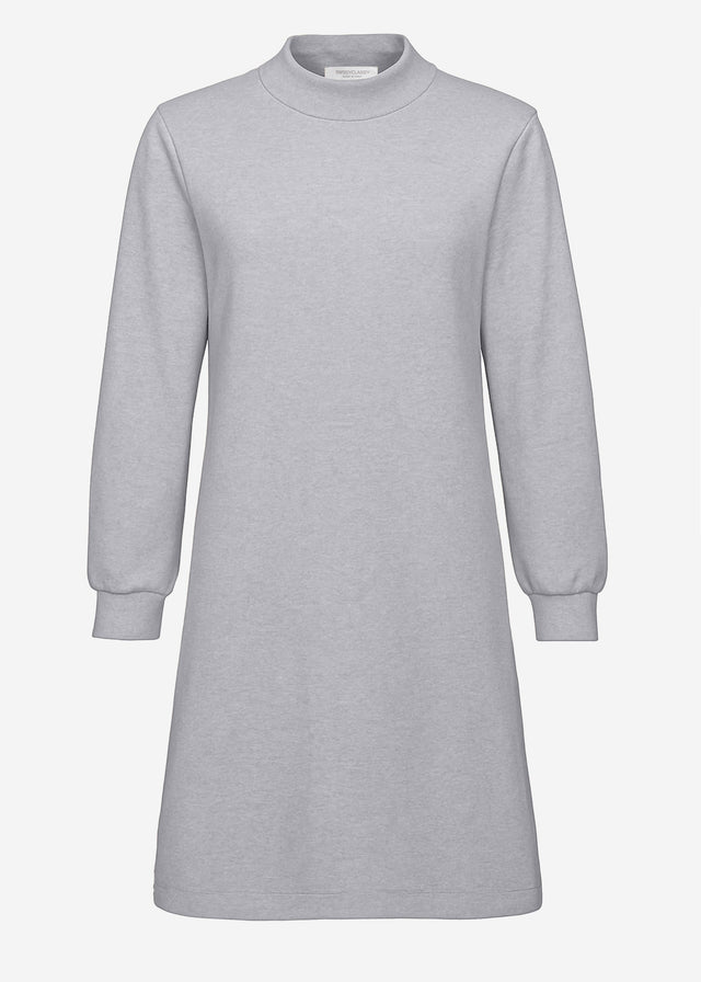 Sweatkleid mit Stehkragen - grau