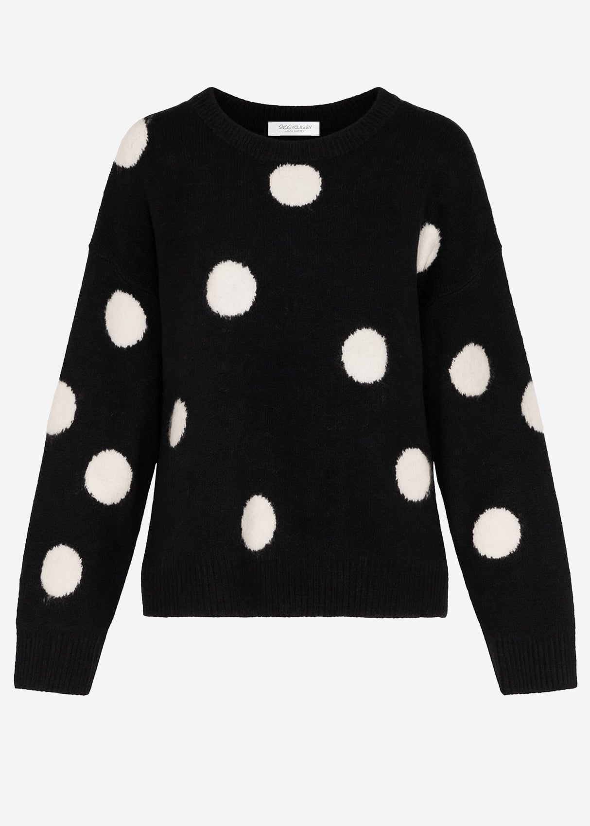 Pullover mit Dots - schwarz