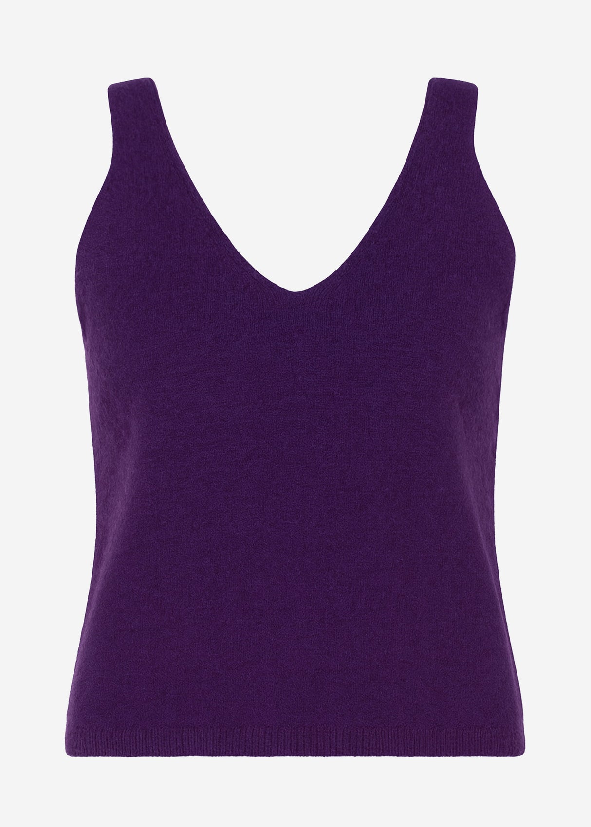 Knitted top with cashmere - purple