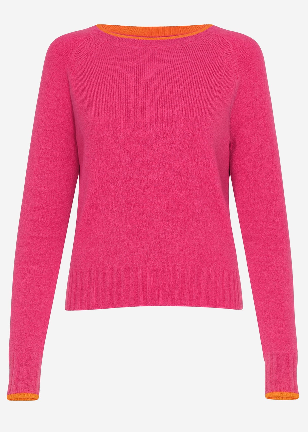 Pullover mit Raglanärmeln und Kontrastdetails - pink