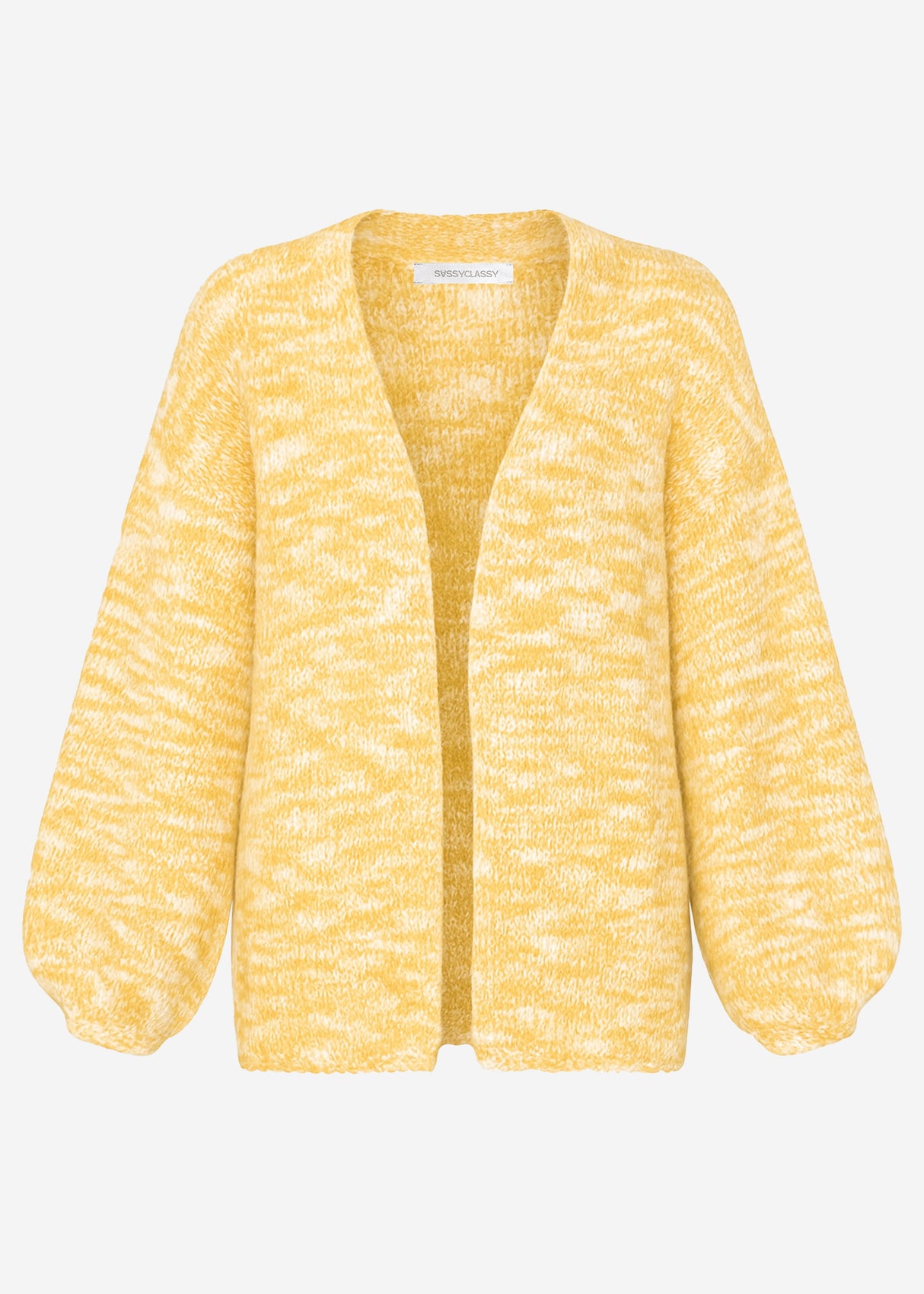 Zweifarbiger Cardigan - gelb