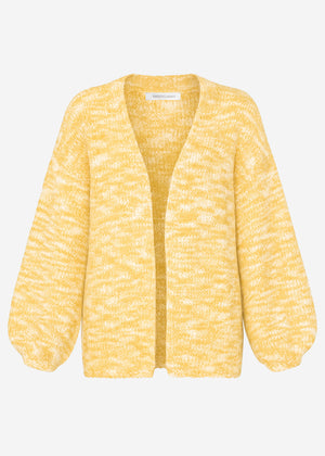Zweifarbiger Cardigan - gelb