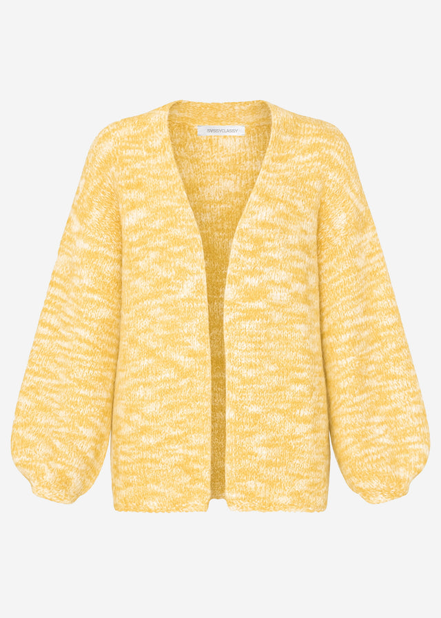 Two-tone cardigan - yellow