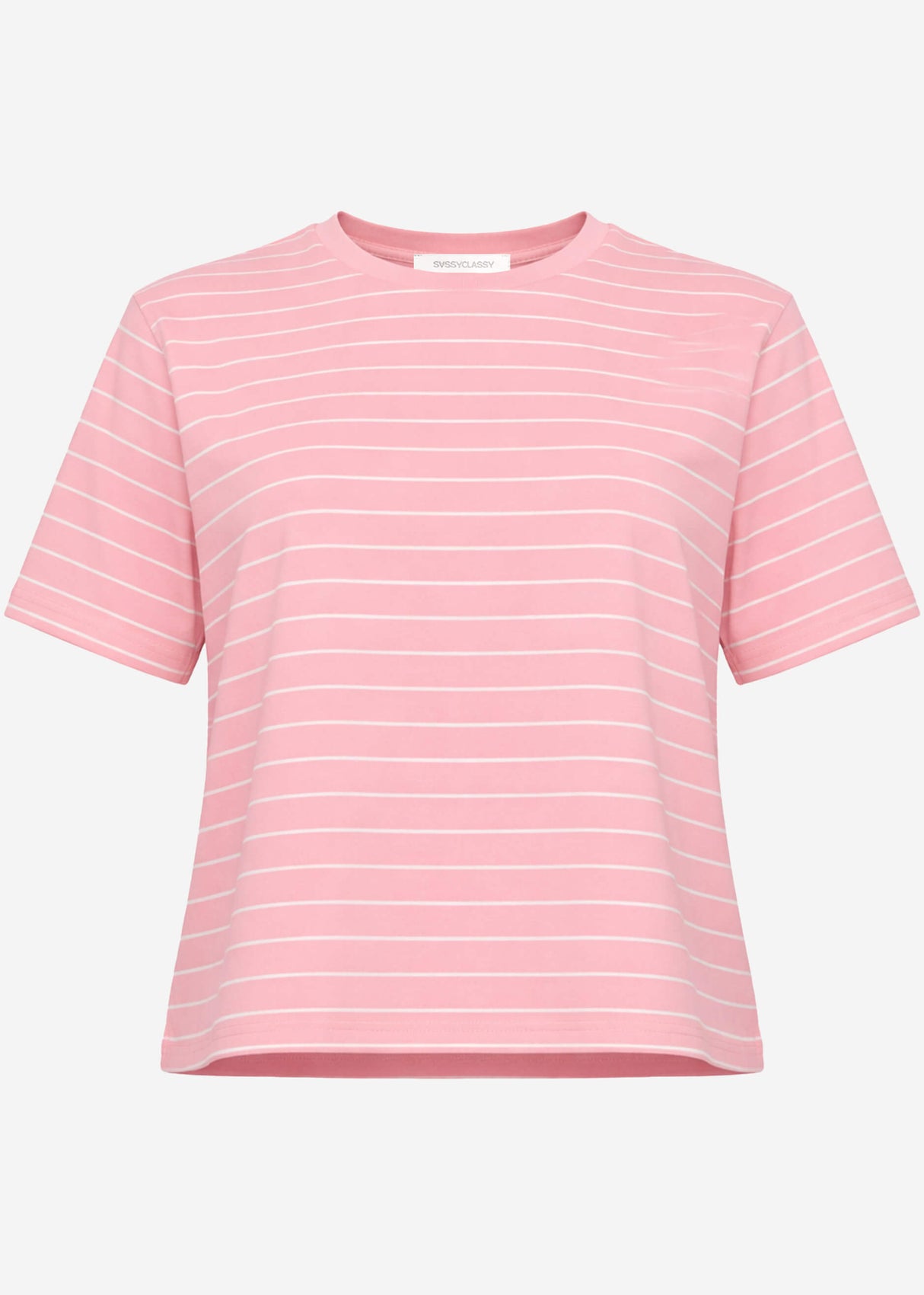 T-shirt with narrow stripes - pink