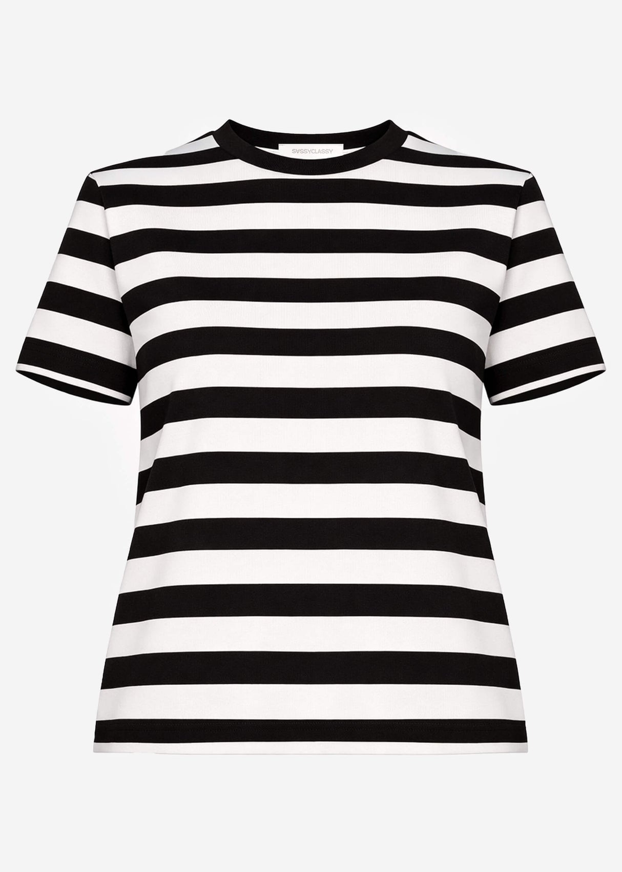 T-Shirt mit Blockstreifen - schwarz-offwhite