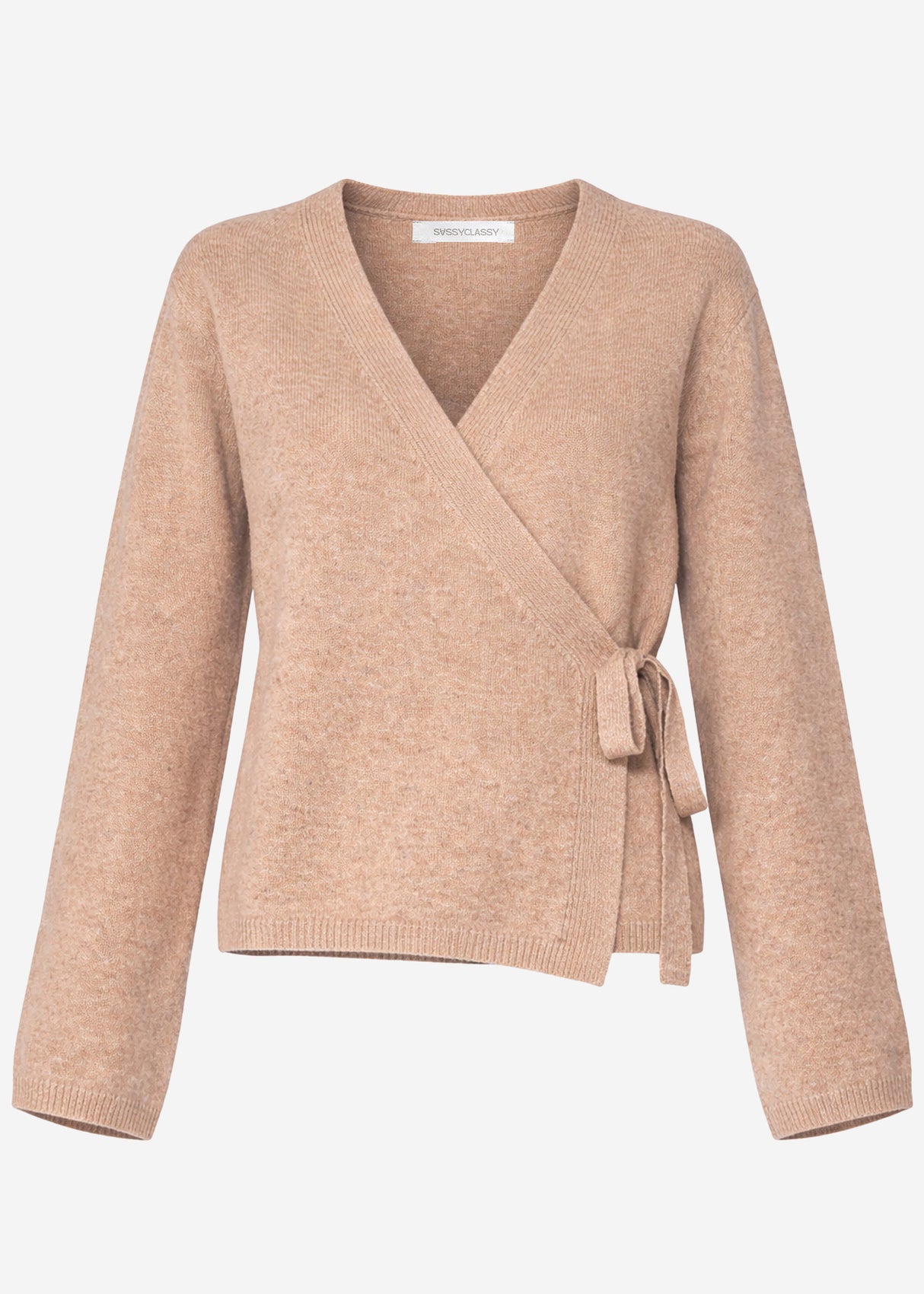 Wickelcardigan - hellbraun