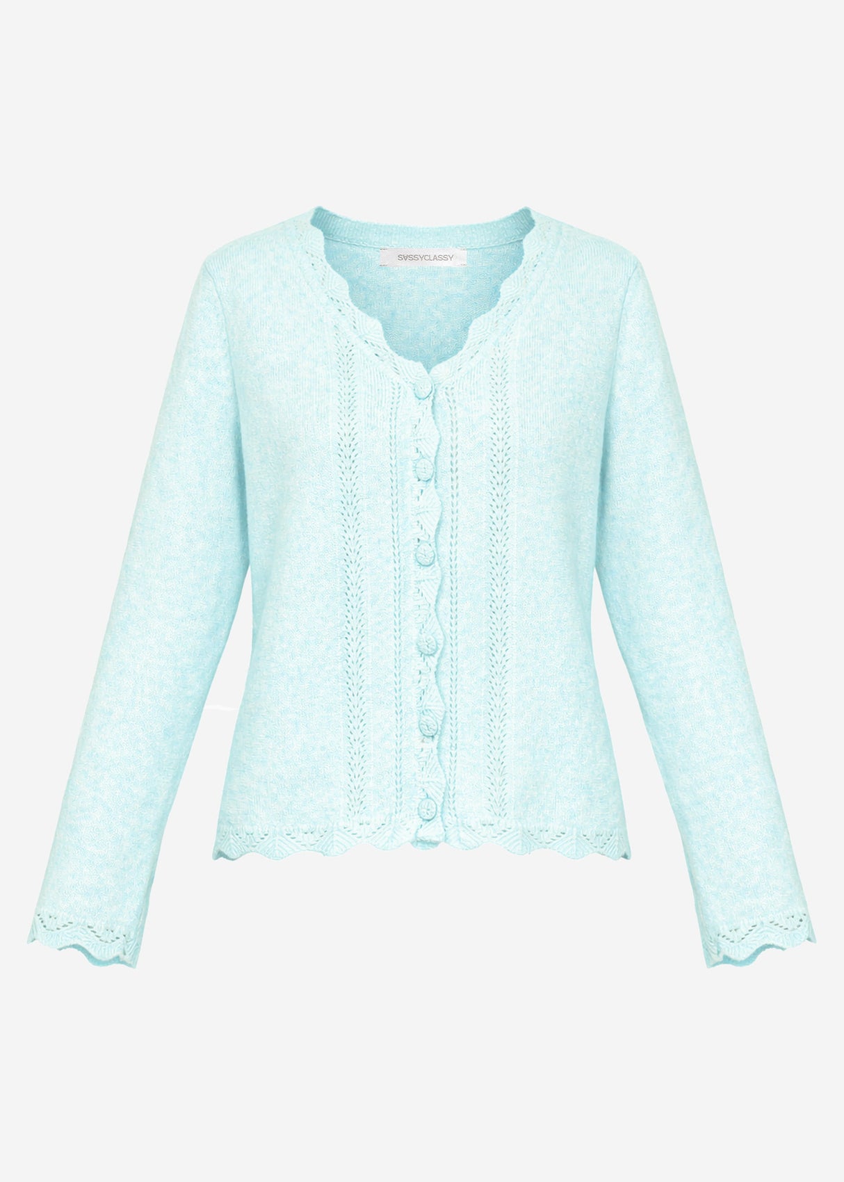 Pointelle cardigan - light blue