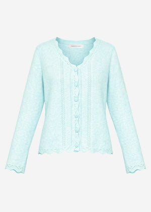 Pointelle cardigan - light blue