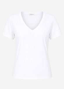T-Shirt mit V-Ausschnitt - offwhite