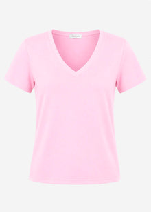 T-Shirt mit V-Ausschnitt - rosa