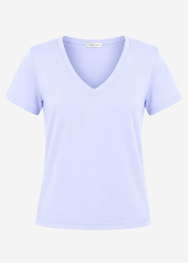 V-neck T-shirt - lilac