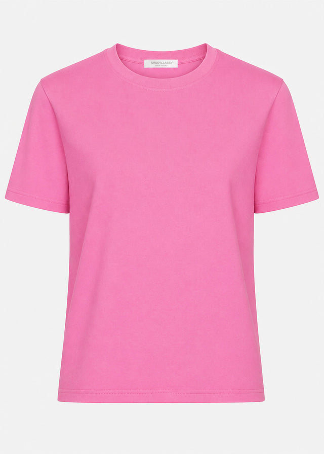 Rundhals T-Shirt - pink
