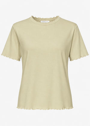 T-Shirt mit Wellenkante - khaki