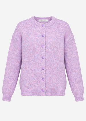 Cardigan with button placket - lilac