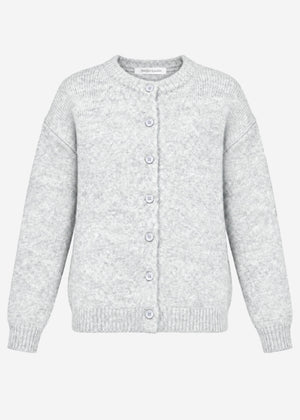 Strickjacke mit Knopfleiste - grau