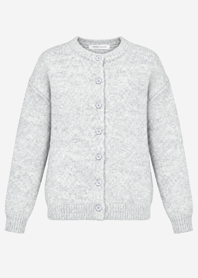 Strickjacke mit Knopfleiste - grau