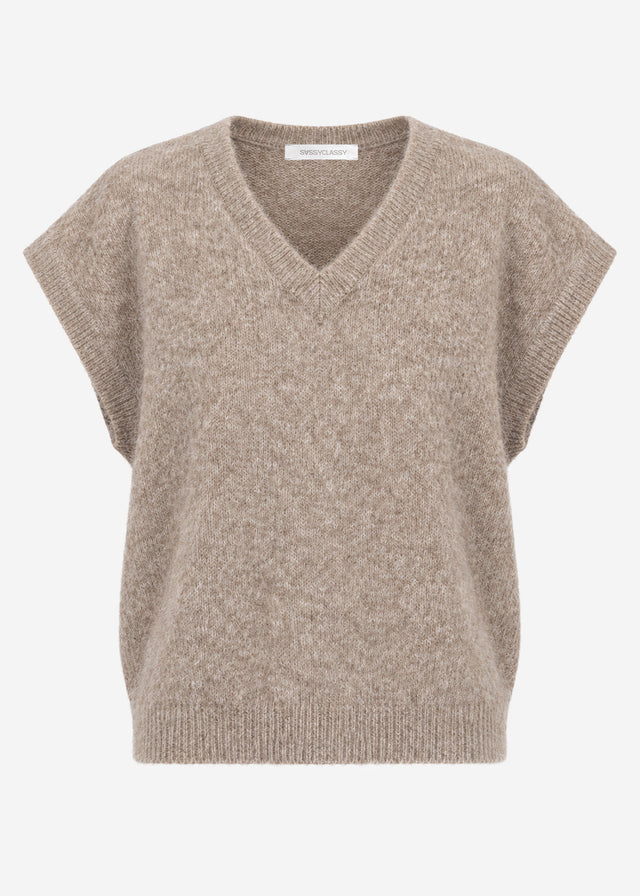 Pullunder mit V-Ausschnitt - beige