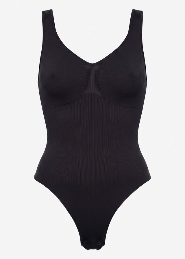 Bodysuit Sculpting Shapewear mit String - schwarz